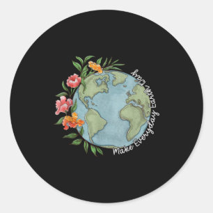 Adesivo Torne Todo Dia Dia Da Terra Floral Planet Lindo 