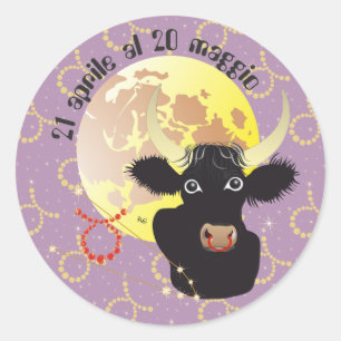 Adesivo Toro 21 al 20 Etichetta Aprile maggio