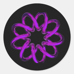 Adesivo Toro Purple Neon Em Fundo Preto
