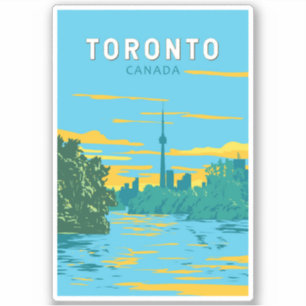 Adesivo Toronto Canada Viagem Art Vintage