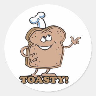 Adesivo Torrada feliz e tostada de pão