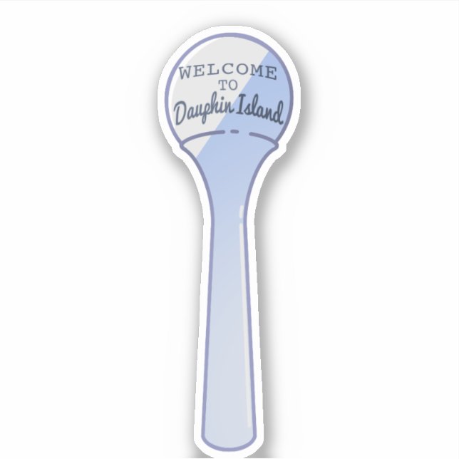 Adesivo Torre d'água da ilha Dauphin. (Frente)