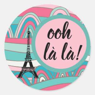 Adesivo Torre Eiffel Colorida da Moda Ooh la la!/ Monogram