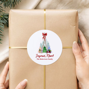 Adesivo Torre Eiffel de Natal Personalizada em Paris