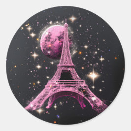 Adesivo Torre Eiffel Noite Lua