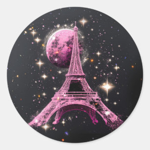 Adesivo Torre Eiffel Noite Lua