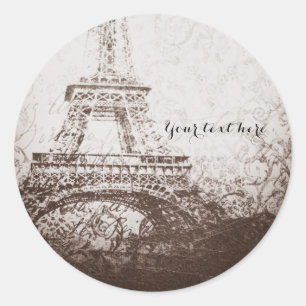 Adesivo Torre Eiffel Vintage Paris & Rosas Chique Elegante