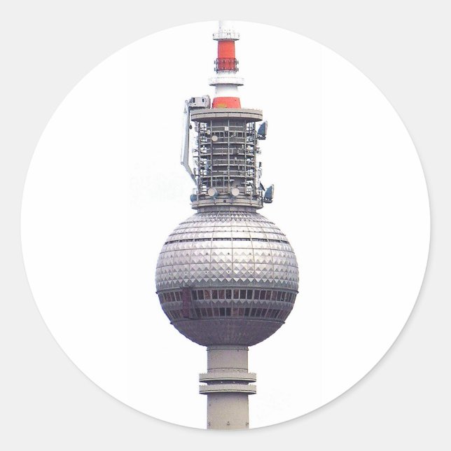 Adesivo Torre Tv (Fernsehturm), Berlim, Vermelho (tv14) (Frente)