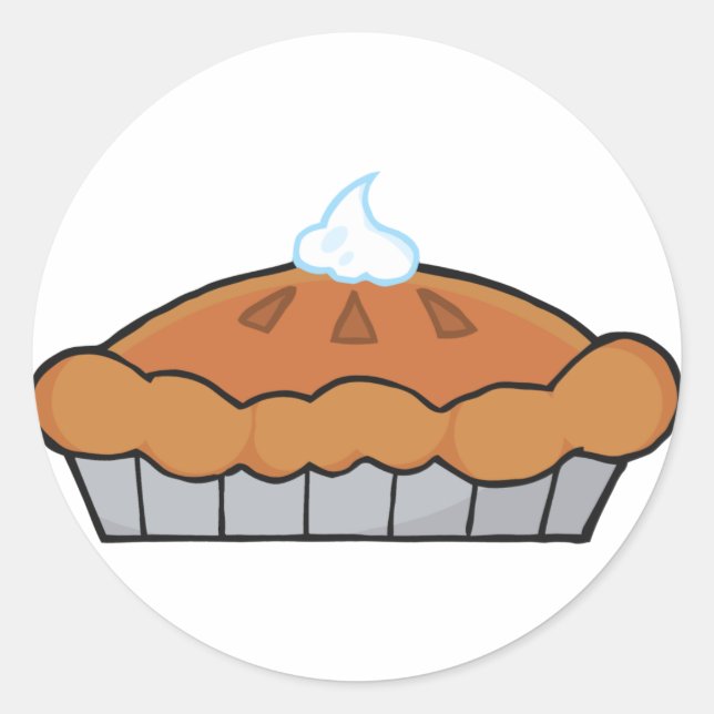 Adesivo Torta da acção de graças dos desenhos animados (Frente)