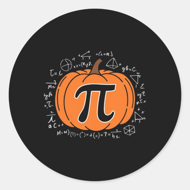 Adesivo Torta De Abóbora Pi Matemática Professora Engraçad (Frente)