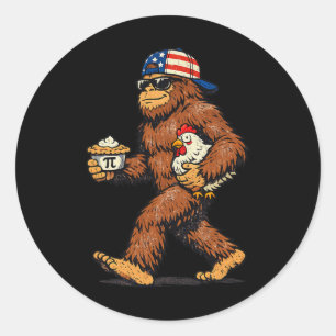 Adesivo Torta de Frango Sasquatch Pi Dia Engraçado
