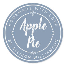 Torta de Maçã Caseira Azul Empoeirada