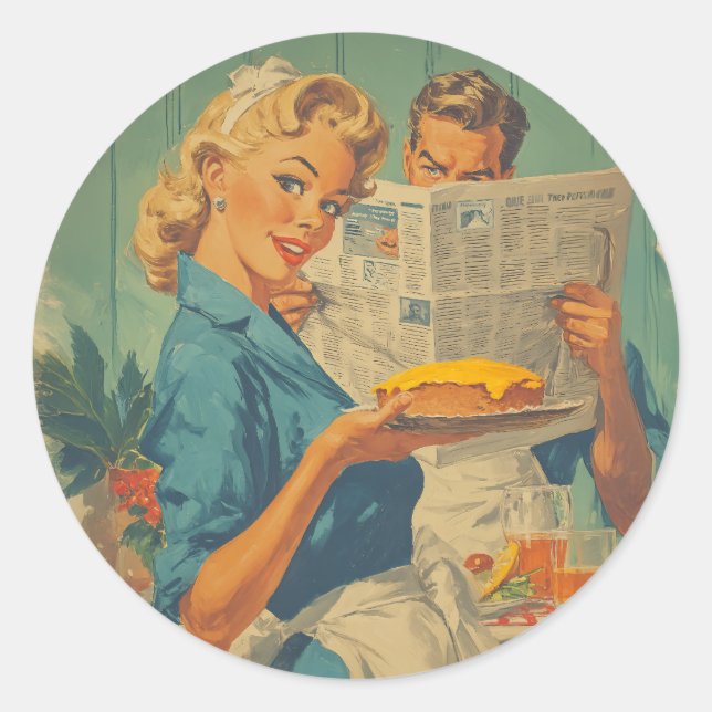 Adesivo Torta Retro e Charme de Papel (Frente)