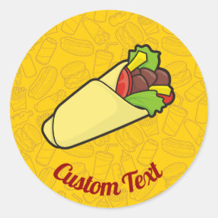 Adesivo Tortilla Sandwich Wrap Sticker