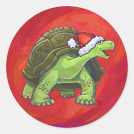 Adesivo Tortoise Christmas On Red