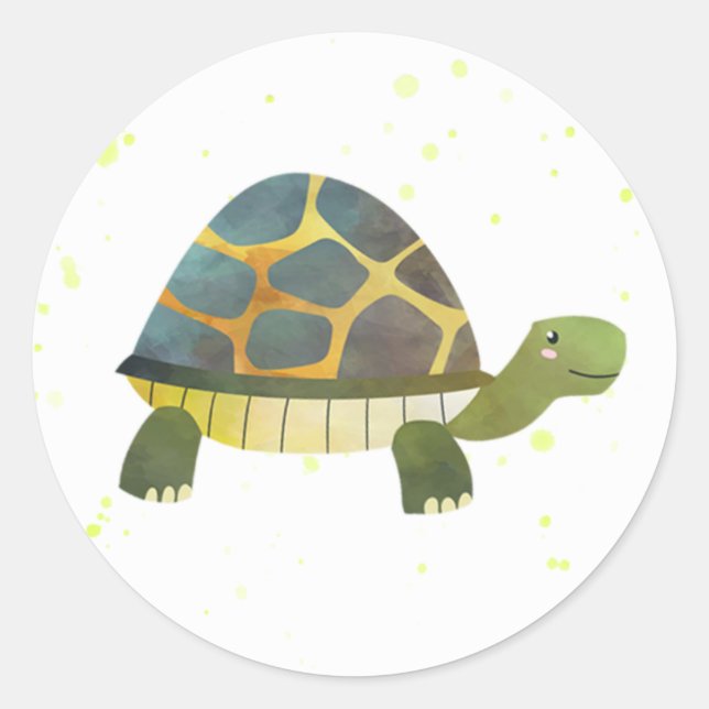 Adesivo Tortoise Stickers - Decoração do Partido dos Tarta (Frente)