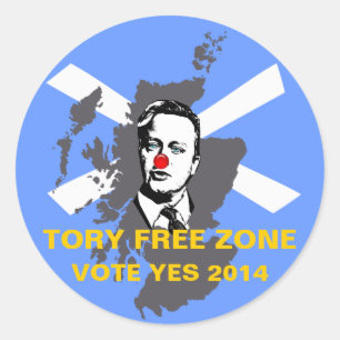 Adesivo Tory Free Zone Scottish Independence Sticker