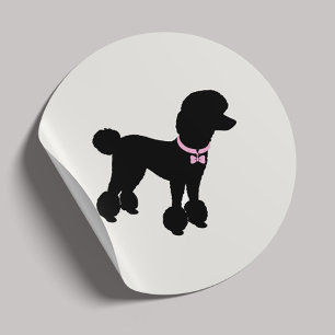 Adesivo Tosa Canina Silhueta Moderna Clássica Redonda