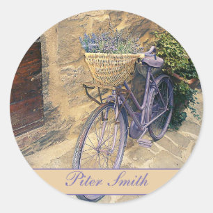 Adesivo Toscânia. Italia. Cortona. Bicicleta