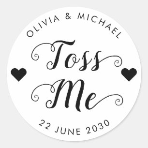 Adesivo Tosse Me Confetti Casamento Favor Script Heart