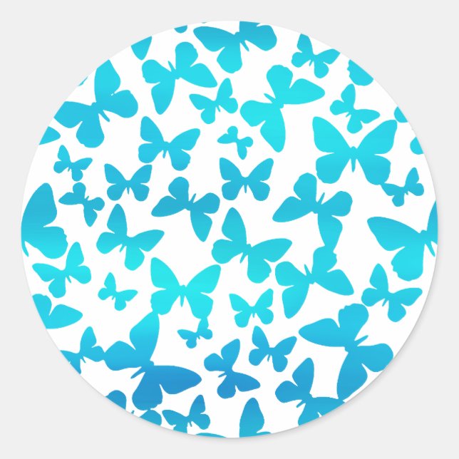 Adesivo Tosta de borboleta (Teal) (Frente)