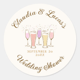 Adesivo Toste Chuveiro de Casamento Coed