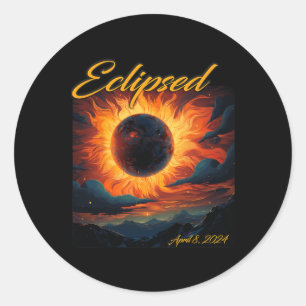Adesivo Total 2024 Eclipse Solar Totalidade Sun Moon
