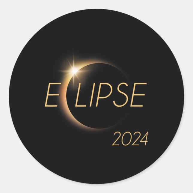 Adesivo Total América 04 08 24 Eclipse Solar Total 2024 (Frente)