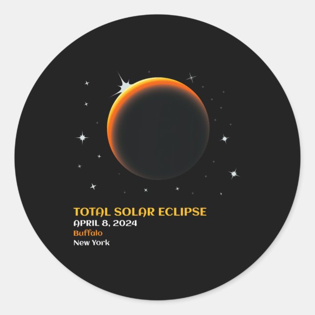 Adesivo Total América 04 08 24 Eclipse Solar Total 2024 (Frente)