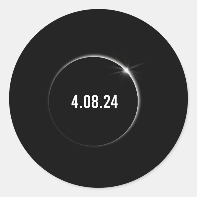 Adesivo Total América 04.08.24 Eclipse Solar Total 2024 (Frente)