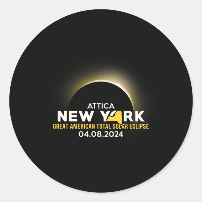 Adesivo Total América 04 08 24 Eclipse Solar Total 2024 (Frente)