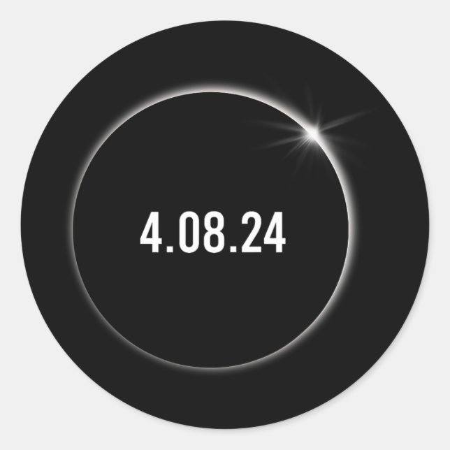 Adesivo Total América 04.08.24 Eclipse Solar Total 2024 (Frente)