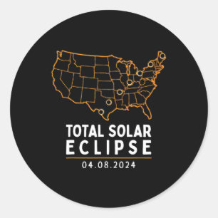 Adesivo Total América do Partido Solar Eclipse 2024