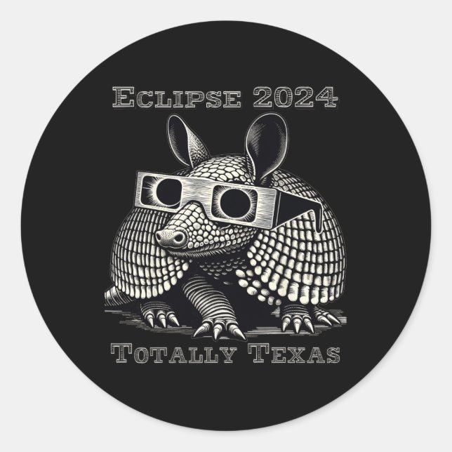 Adesivo Total de Eclipse Solar 2024 Totalmente Texas (Frente)