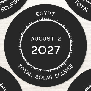 Adesivo Total de Eclipse Solar 2027 Egito