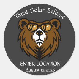 Adesivo Total de Eclipse Solar Aug 12 2026 Personalizado