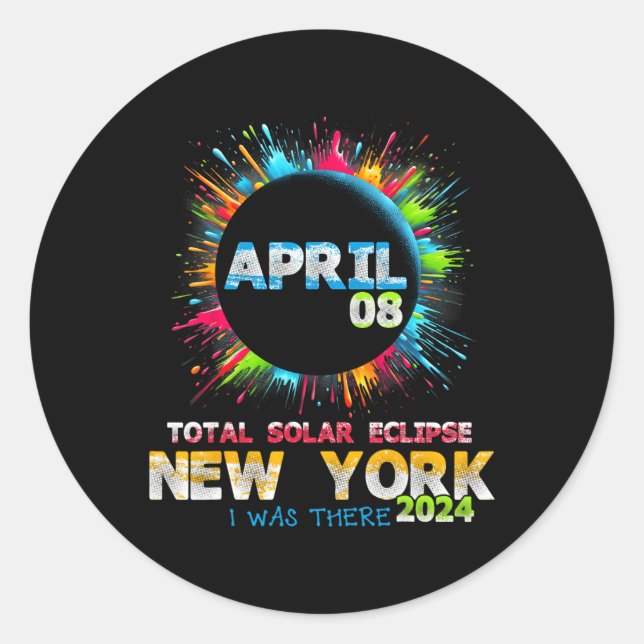 Adesivo Total de Eclipse Solar Nova Iorque 2024 Totalit Co (Frente)