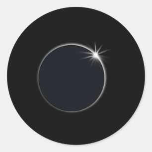 Adesivo Total de Eclipse Solar US American Flag Totality 0