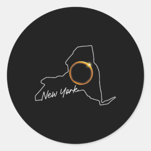 Adesivo Total de Mapa dos Eua Solar Eclipse Total em Nova