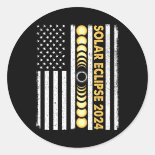 Adesivo Total do Eclipse Solar 2024 Totalidade Fases Améri