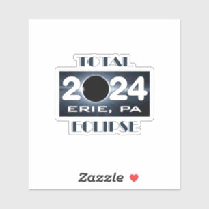 Adesivo Total Eclipse Erie PA 2024 Caminho da Totalidade