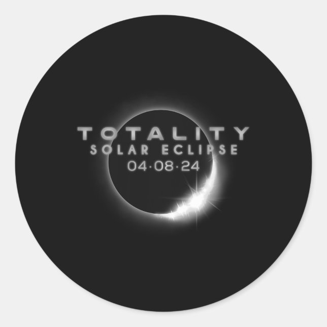 Adesivo Total Eclipse Solar 04.08.2024 Totalidade 2 (Frente)