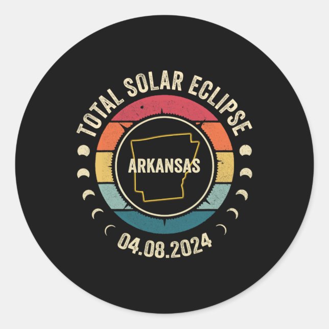 Adesivo Total Eclipse Solar 2024 Totalidade Americana abri (Frente)