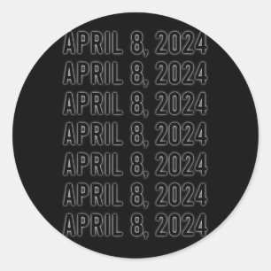 Adesivo Total Eclipse Solar Abril 8 2024 Totalidade