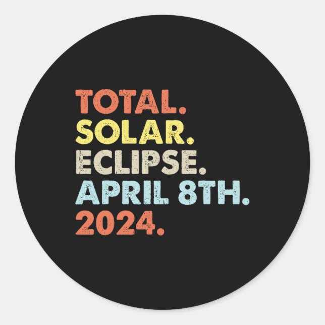 Adesivo Total Eclipse Solar Astron Totalidade abril 8 de 2 (Frente)