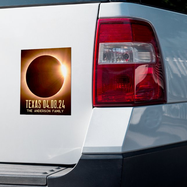 Adesivo Total Eclipse Texas 2024 Personalizado (Criador carregado)