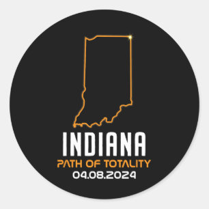 Adesivo Total Solar Eclipse 2024 Indiana abril 8 América T