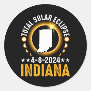 Adesivo Total Solar Eclipse 2024 Indiana abril 8 América T