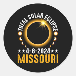 Adesivo Total Solar Eclipse 2024 Missouri April 8 America