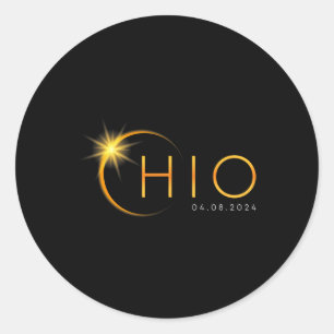 Adesivo Total Solar Eclipse 2024 State Ohio Totality April
